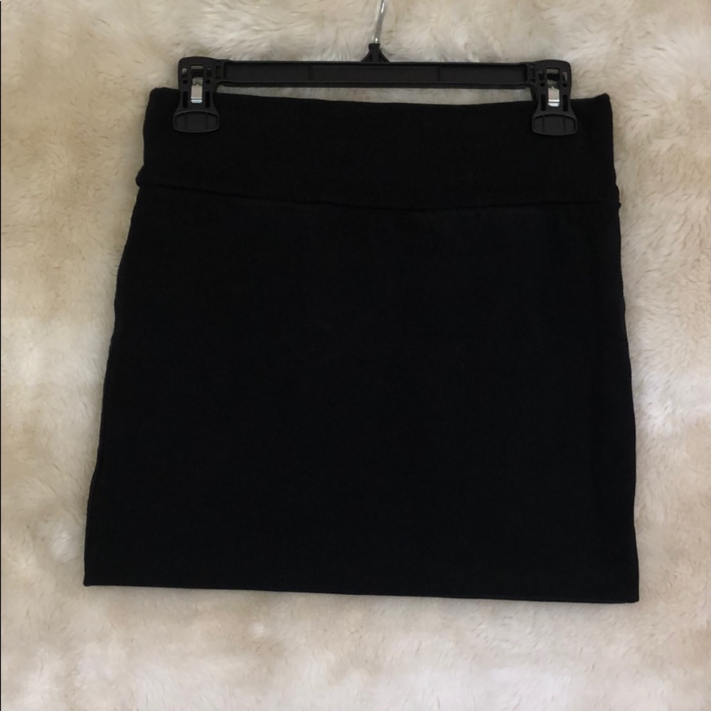 Black mini skirt